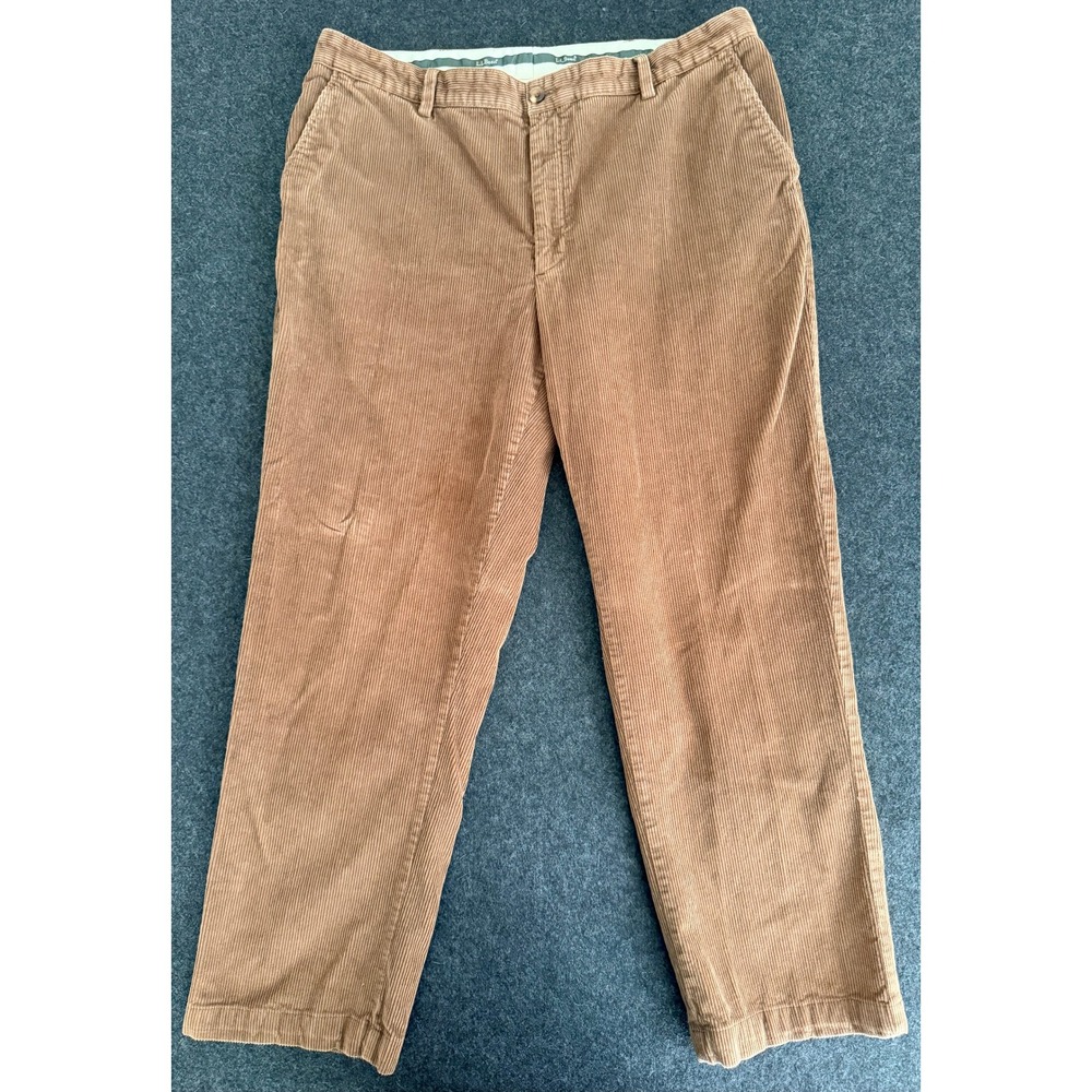 LL Bean Classic Fit Corduroy Pants Mens 40x32 (fit 40x31) Tan Brown Vintage Y2K